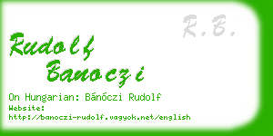 rudolf banoczi business card
