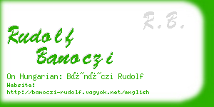 rudolf banoczi business card